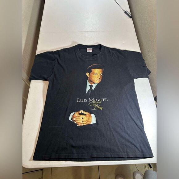 Vintage 90s Luis Miguel Amarte Es Un Placer Romances Tour Music Selena Rare Sz L - Picture 1 of 11